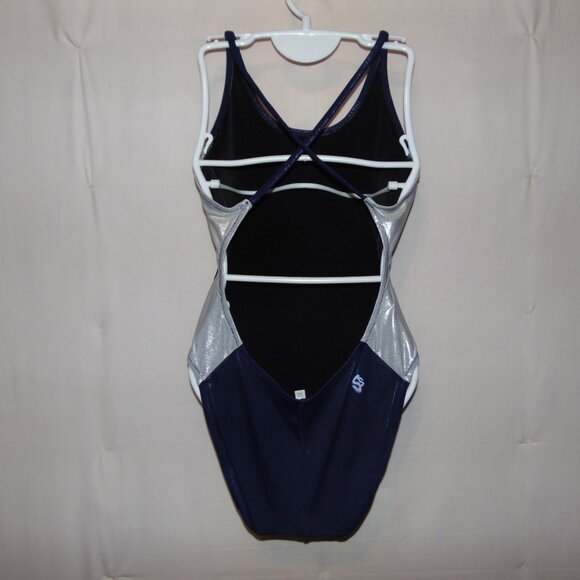 SS Blue and Silver Swimsuit 32 - Picture 3 of 7